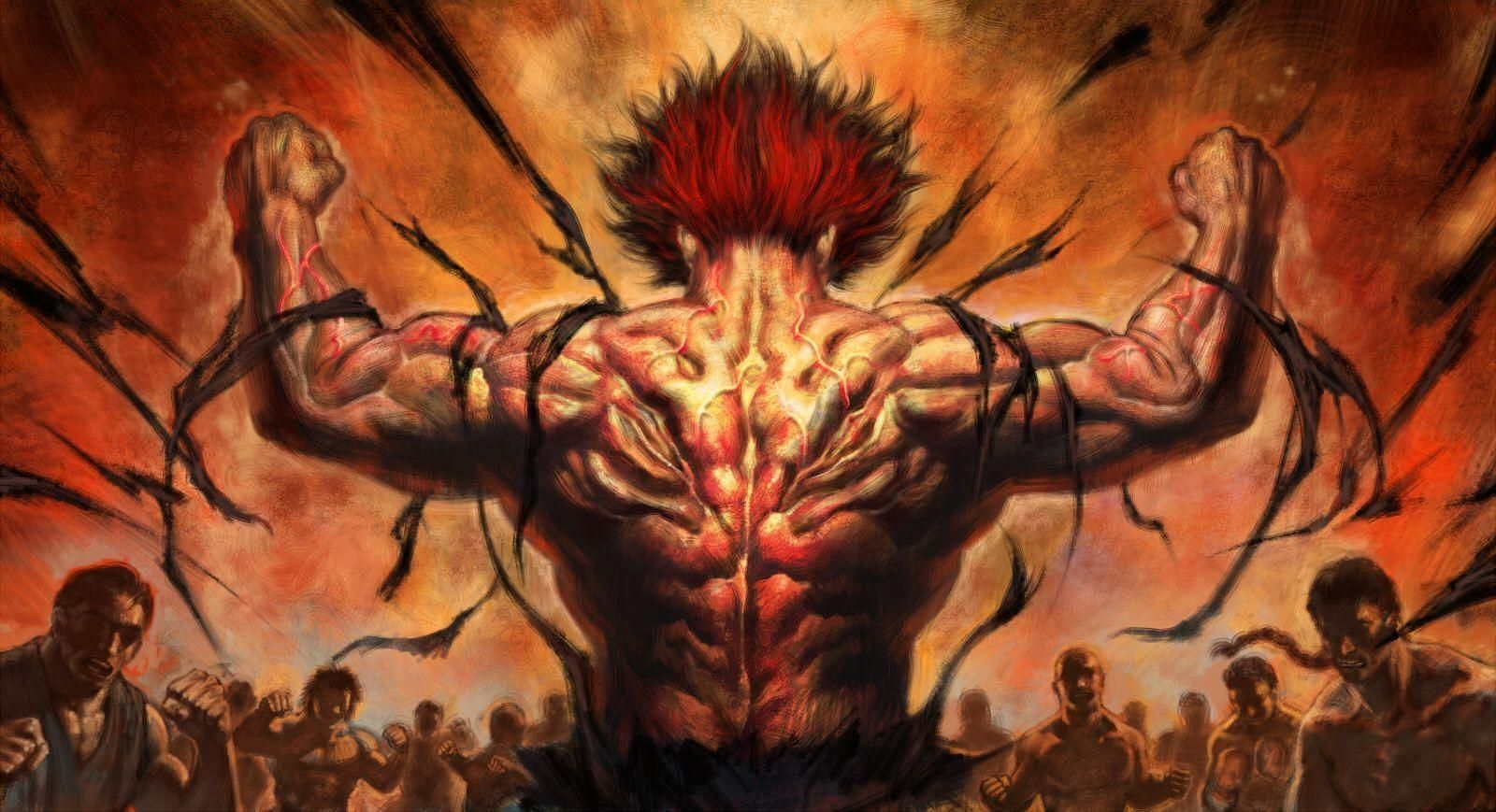 Yujiro Hanma demon back. (Image via wallpapercave)